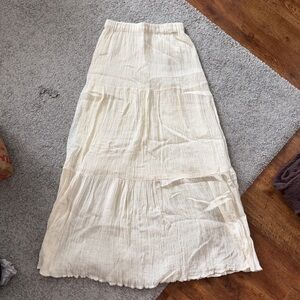 Cream Maxi Skirt